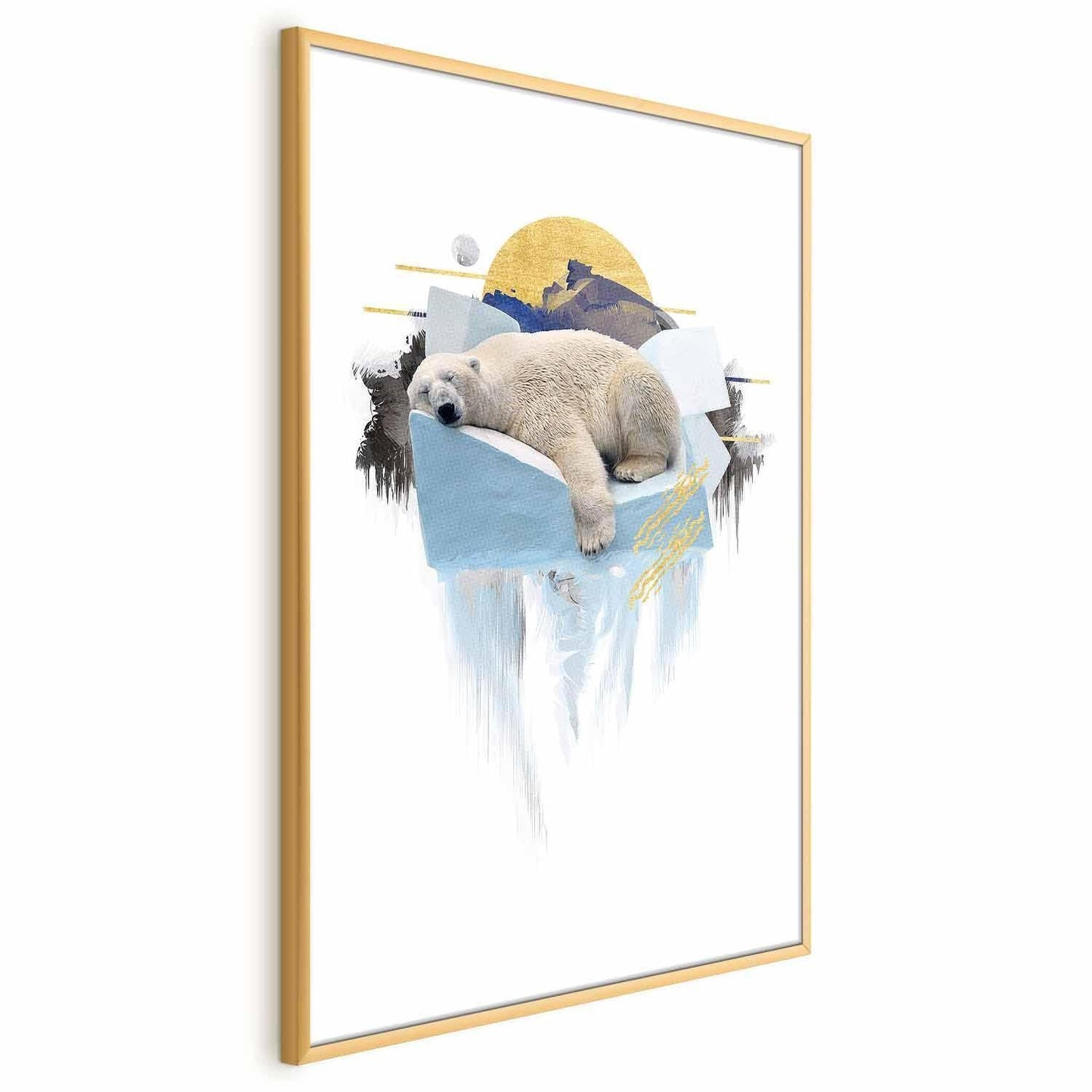 Poster Eisbär – Skandinavisches Tierposter in sanften Tönen
