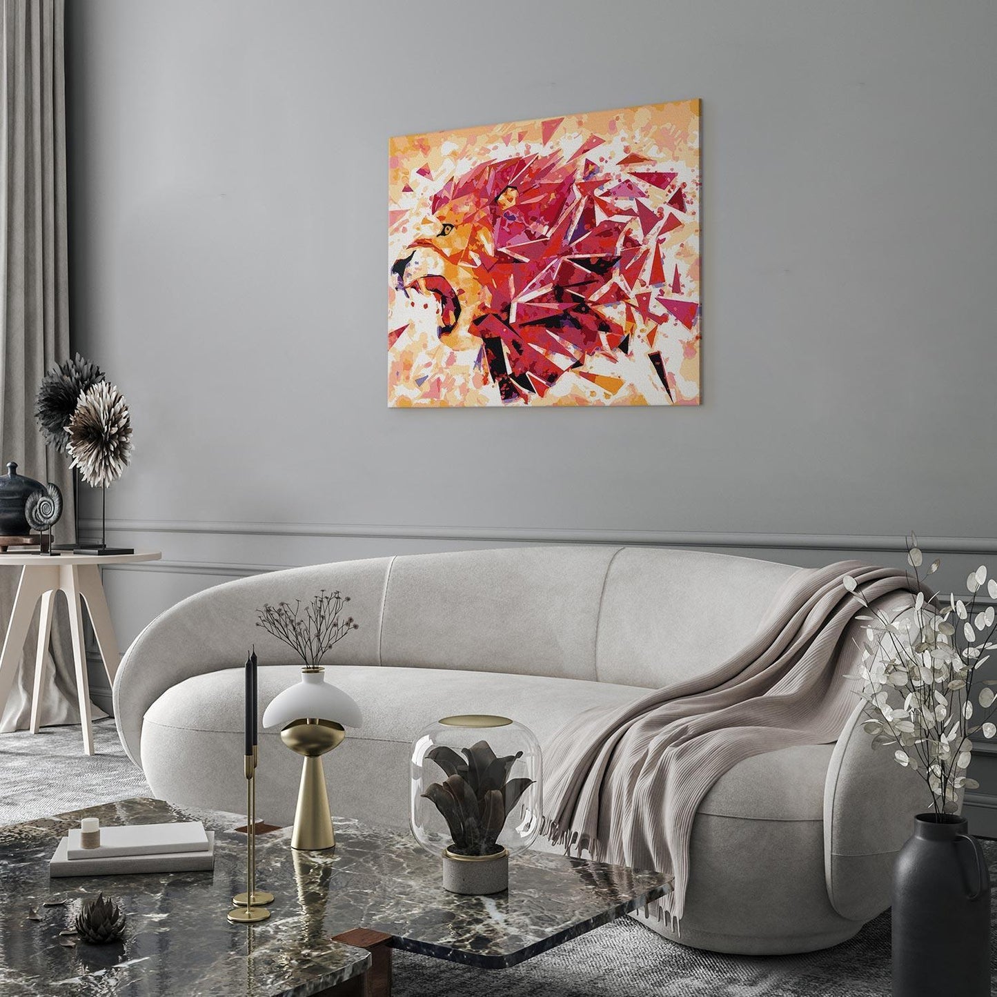 Malen nach Zahlen - Abstract Lion