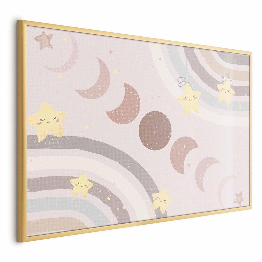 Poster - Phases of the Moon with a Rainbow Artgeist