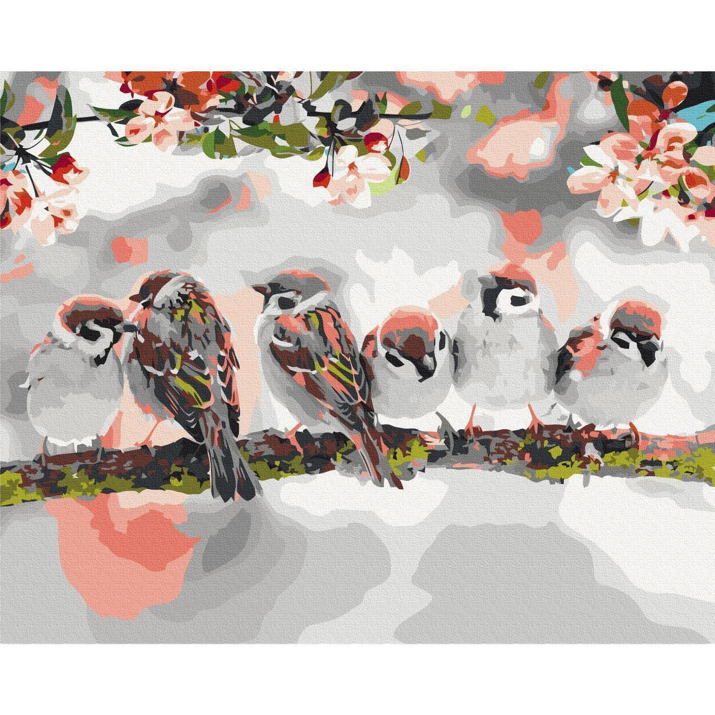 Malen nach Zahlen - Birds on the Branch