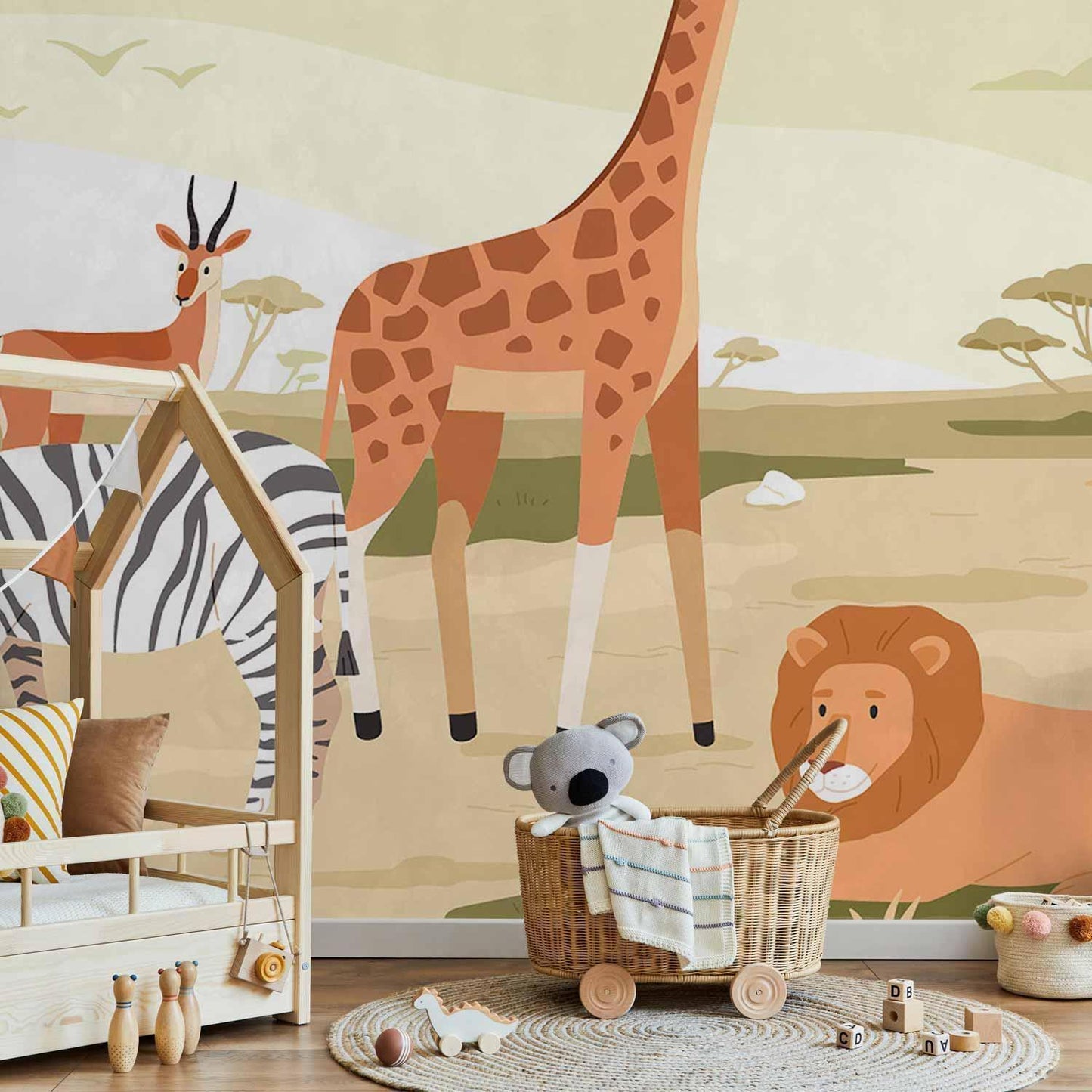 Fototapete - Animals From Jungle Vector Illustration