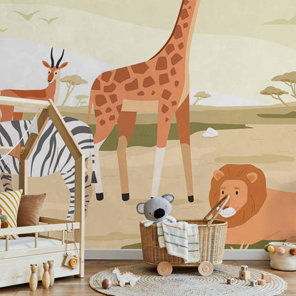 Fototapete - Animals From Jungle Vector Illustration