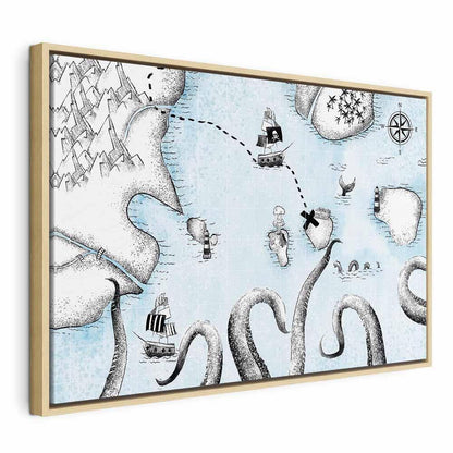 Leinwandbild - Treasure Map (1 Part) Wide