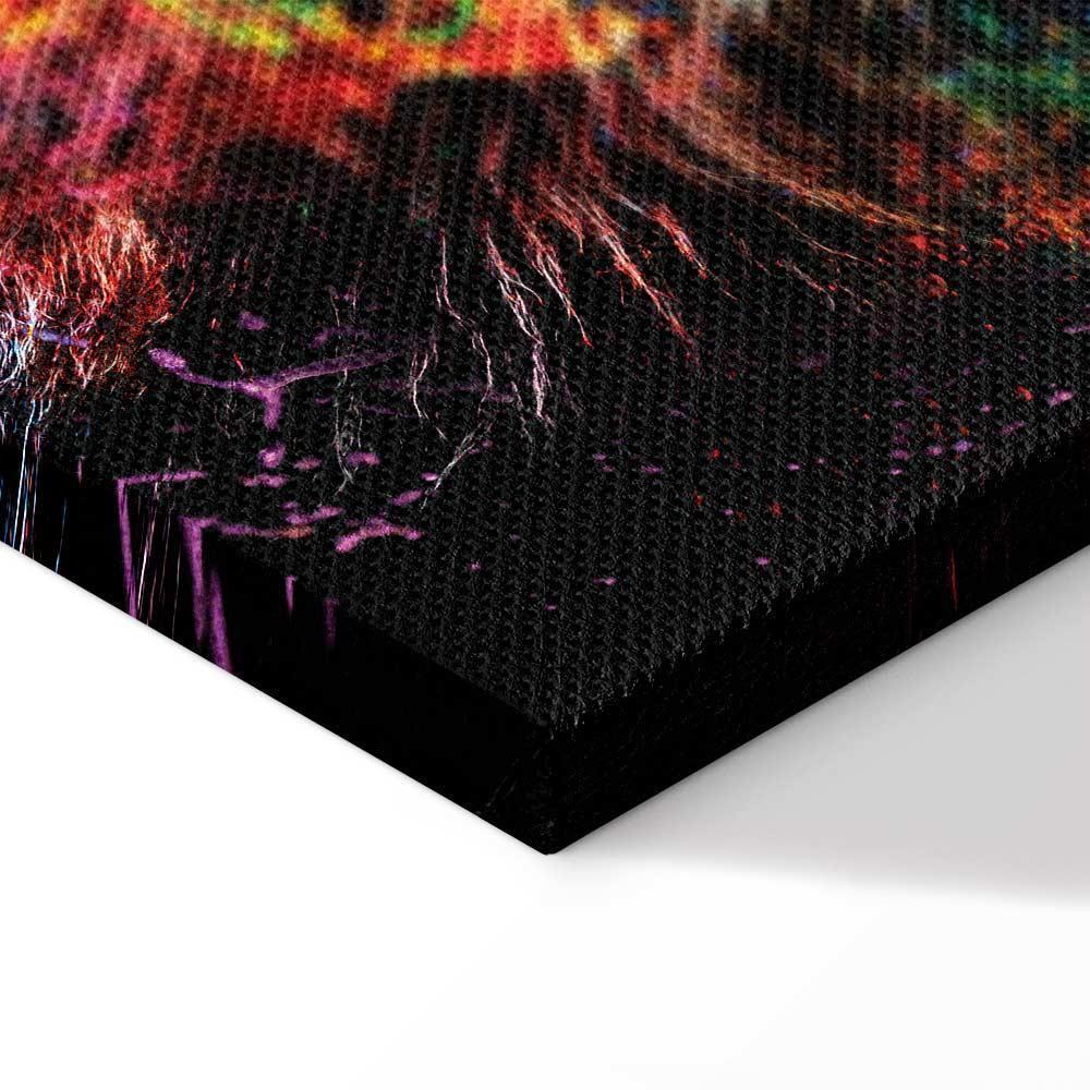 Leinwandbild - Crazy Lion (1 Part) Wide