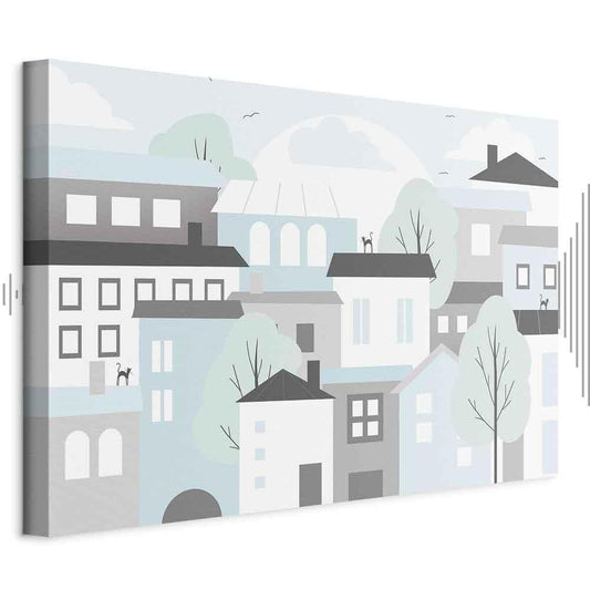Leinwandbild - Colorful Town (1 Part) Wide