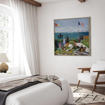 Leinwandbild - Claude Monet – Terrace at Sainte-Adresse