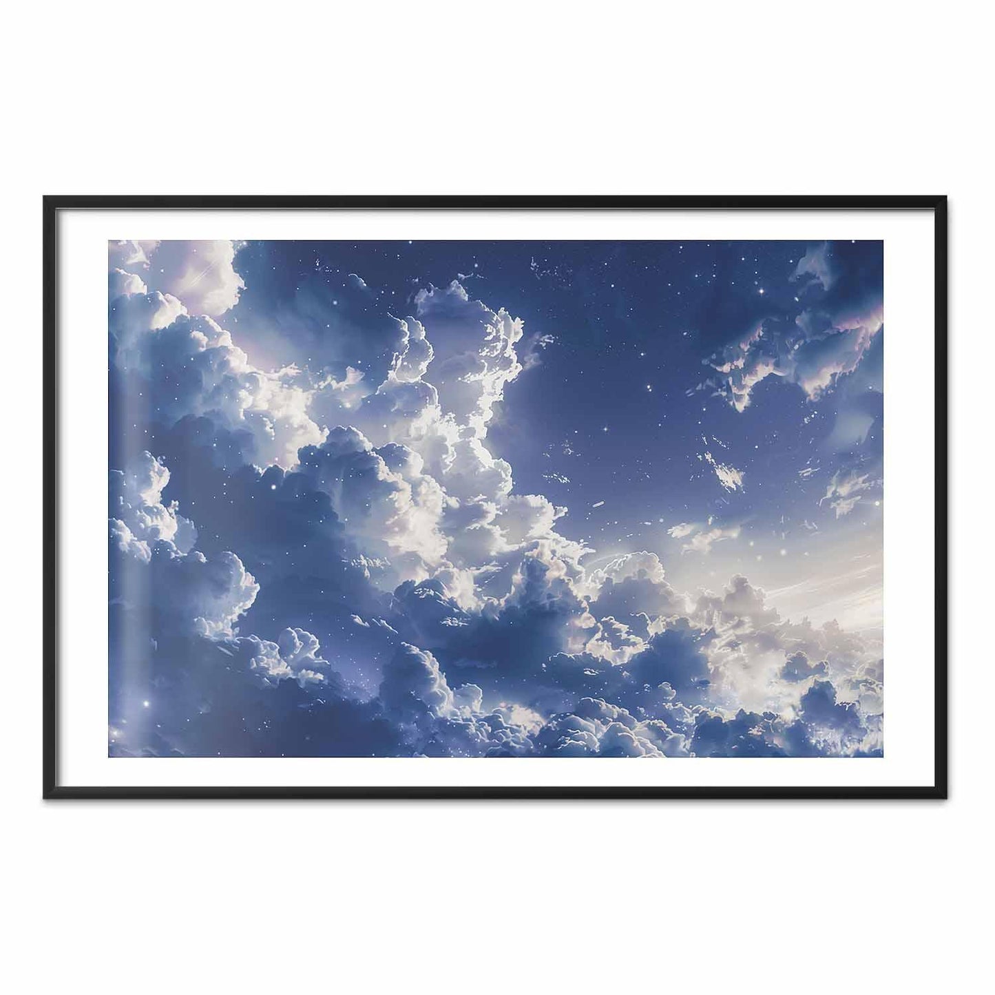 Poster - Starry Clouds and Soft Light Over a Corner of the Sky
