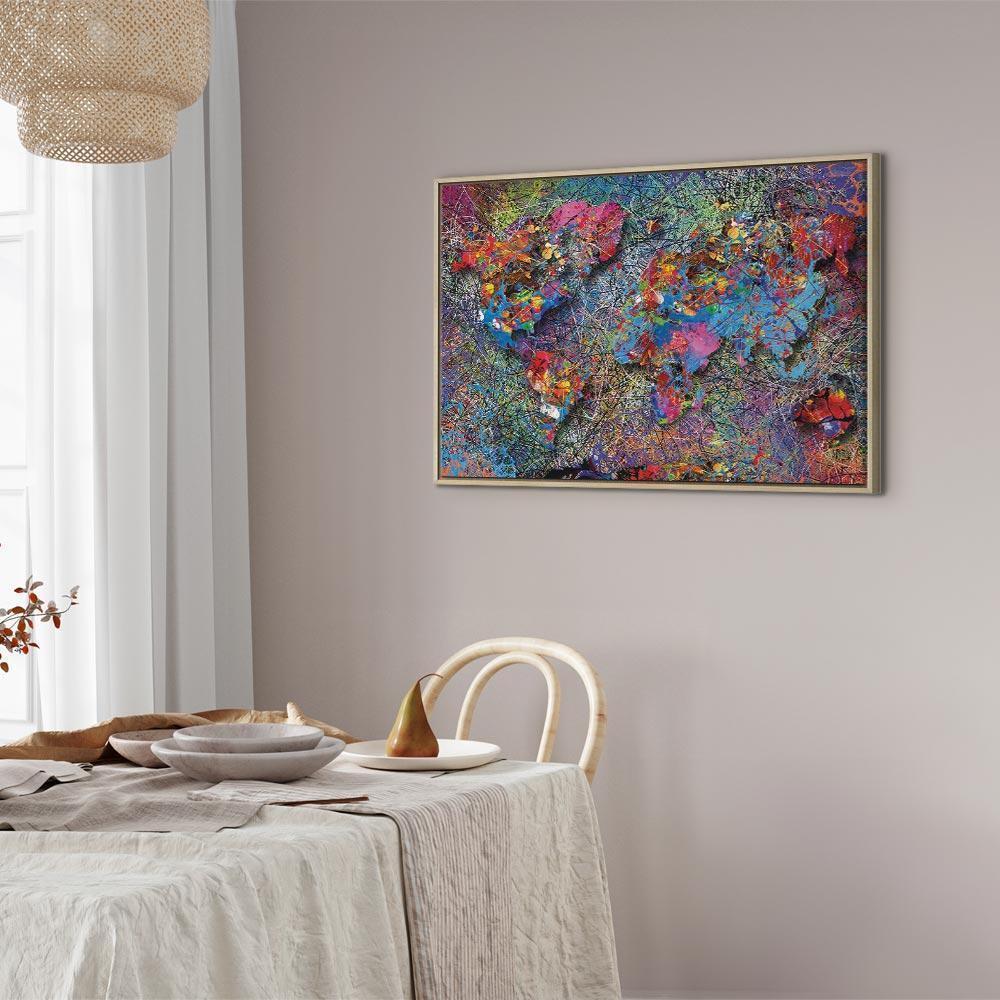 Leinwandbild - Map: Jackson Pollock inspiration