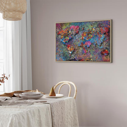 Leinwandbild - Map: Jackson Pollock inspiration