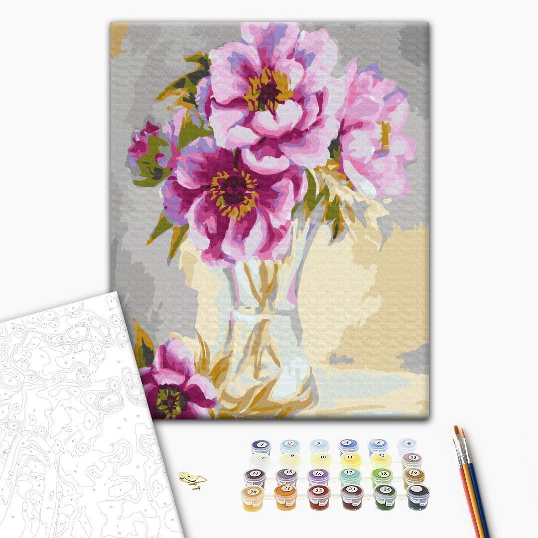 Malen nach Zahlen - Flowers In A Vase