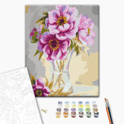 Malen nach Zahlen - Flowers In A Vase