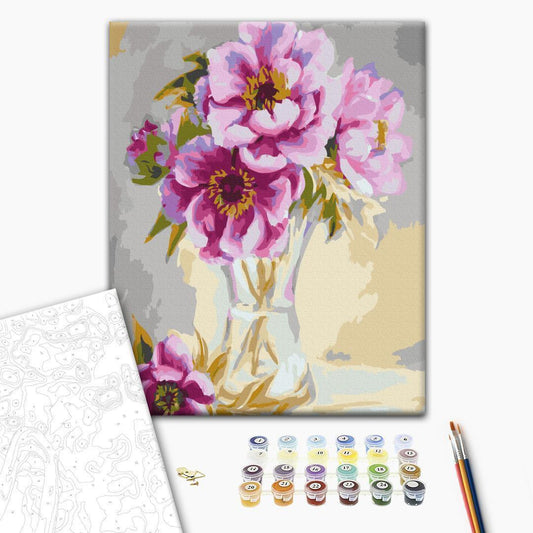 Malen nach Zahlen - Flowers In A Vase
