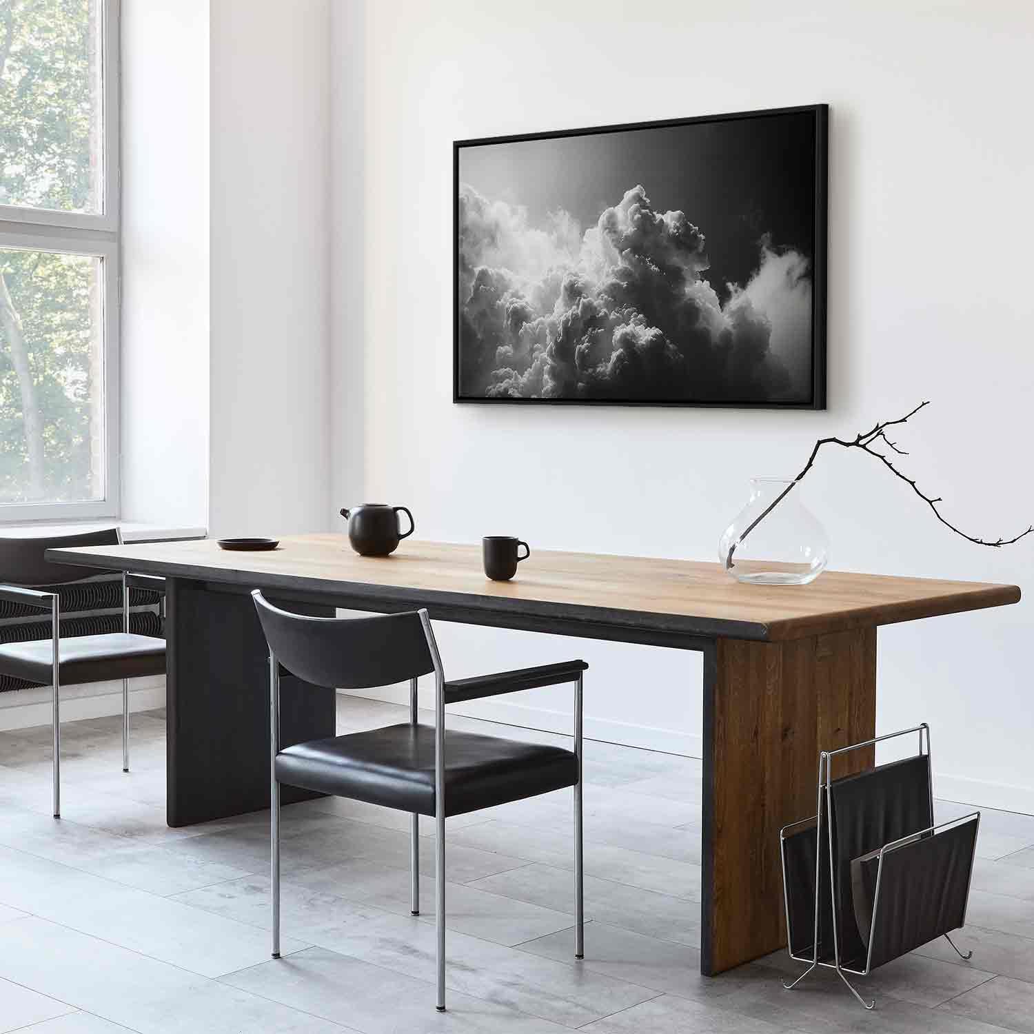 Leinwandbild - Extraordinary Phenomenon: The Sun Illuminating Dark Clouds Artgeist