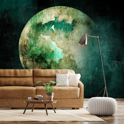 Fototapete Green Pangea – Grüner Planet mit moderner Ästhetik