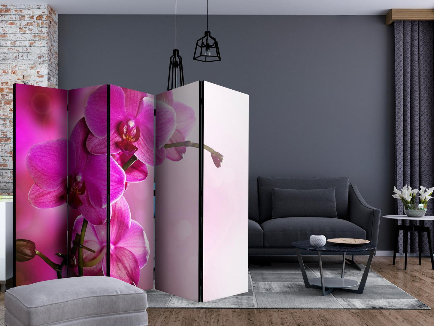 Paravent - Pink orchid II Artgeist