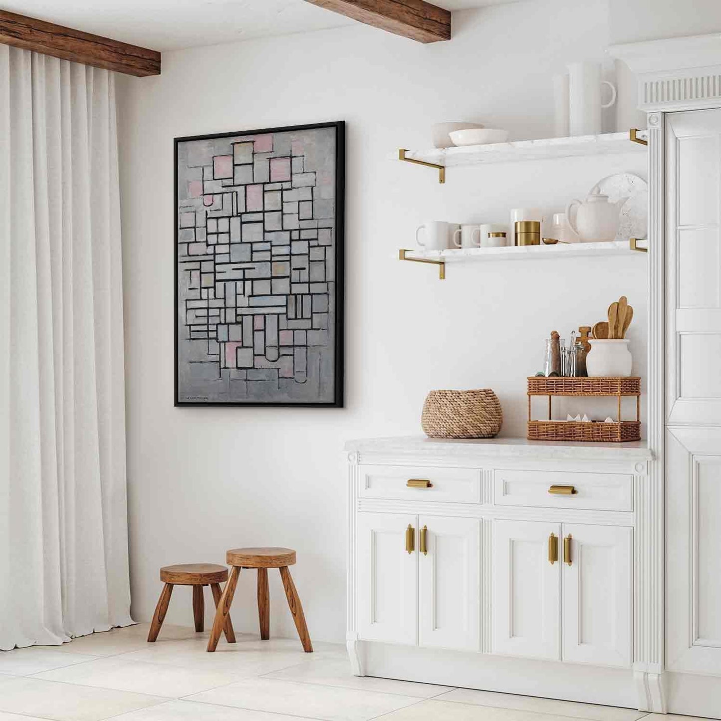 Leinwandbild - Piet Mondrian – Composition No IV