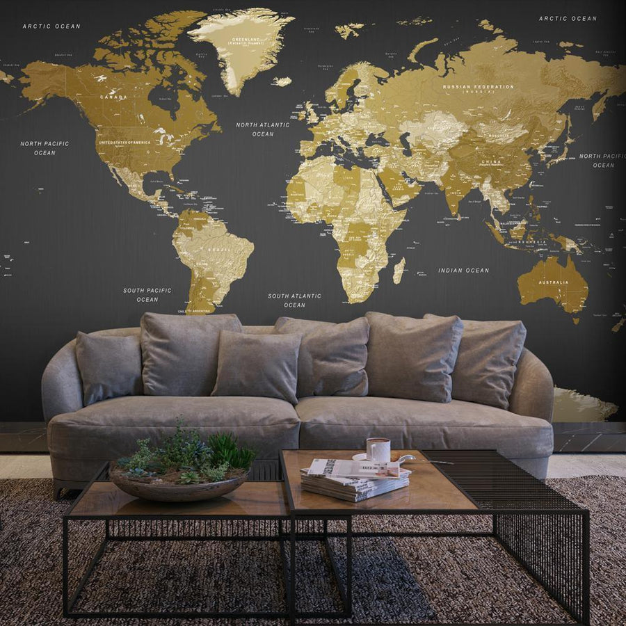 Fototapete - World Map: Modern Geography Artgeist