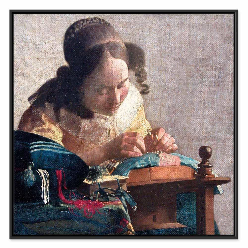Leinwandbild - Jan Vermeer – The Lacemaker
