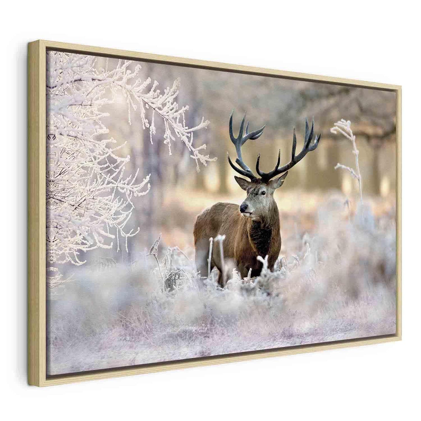 Leinwandbild - Deer in the Cold Artgeist