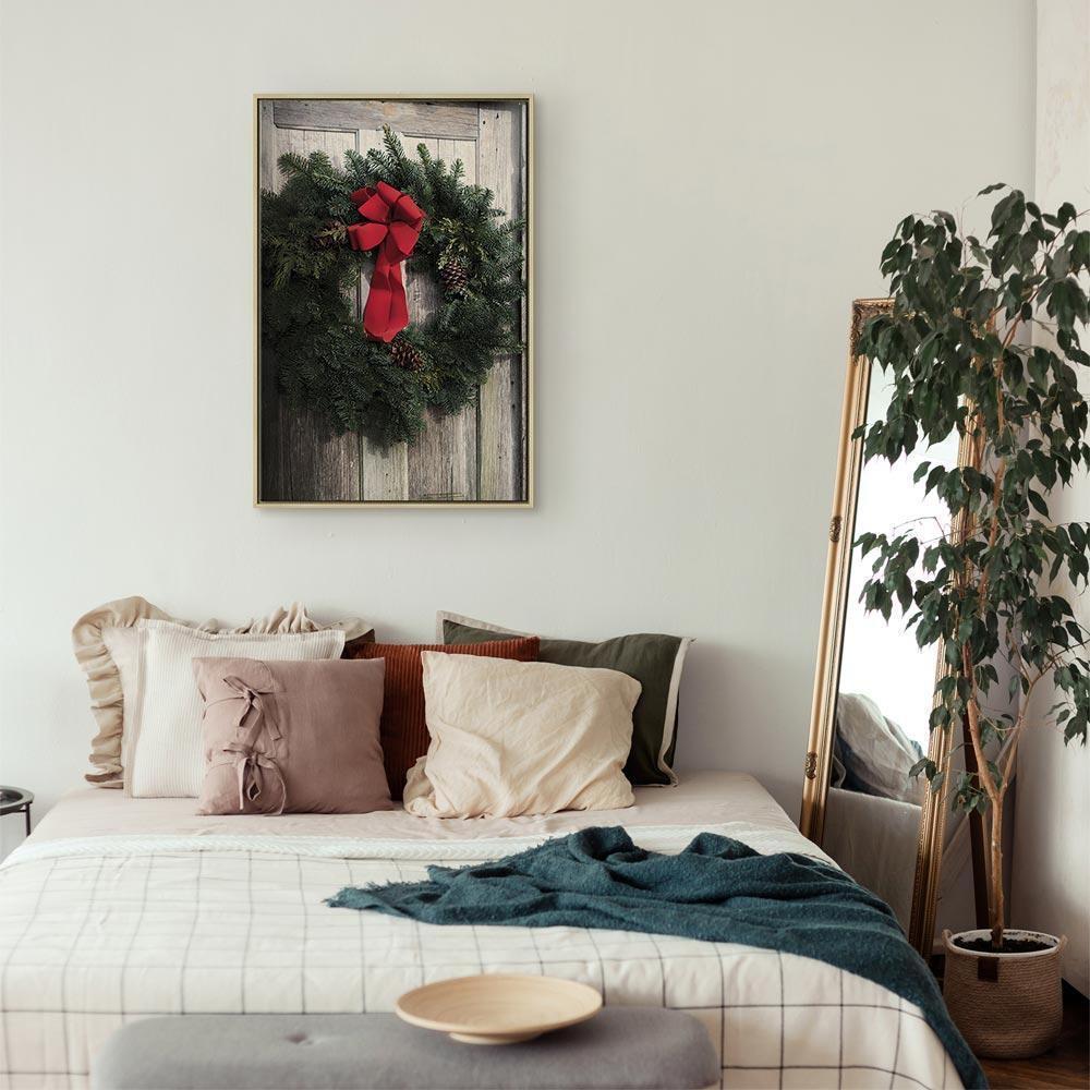 Leinwandbild - Christmas Wreath (1 Part) Vertical