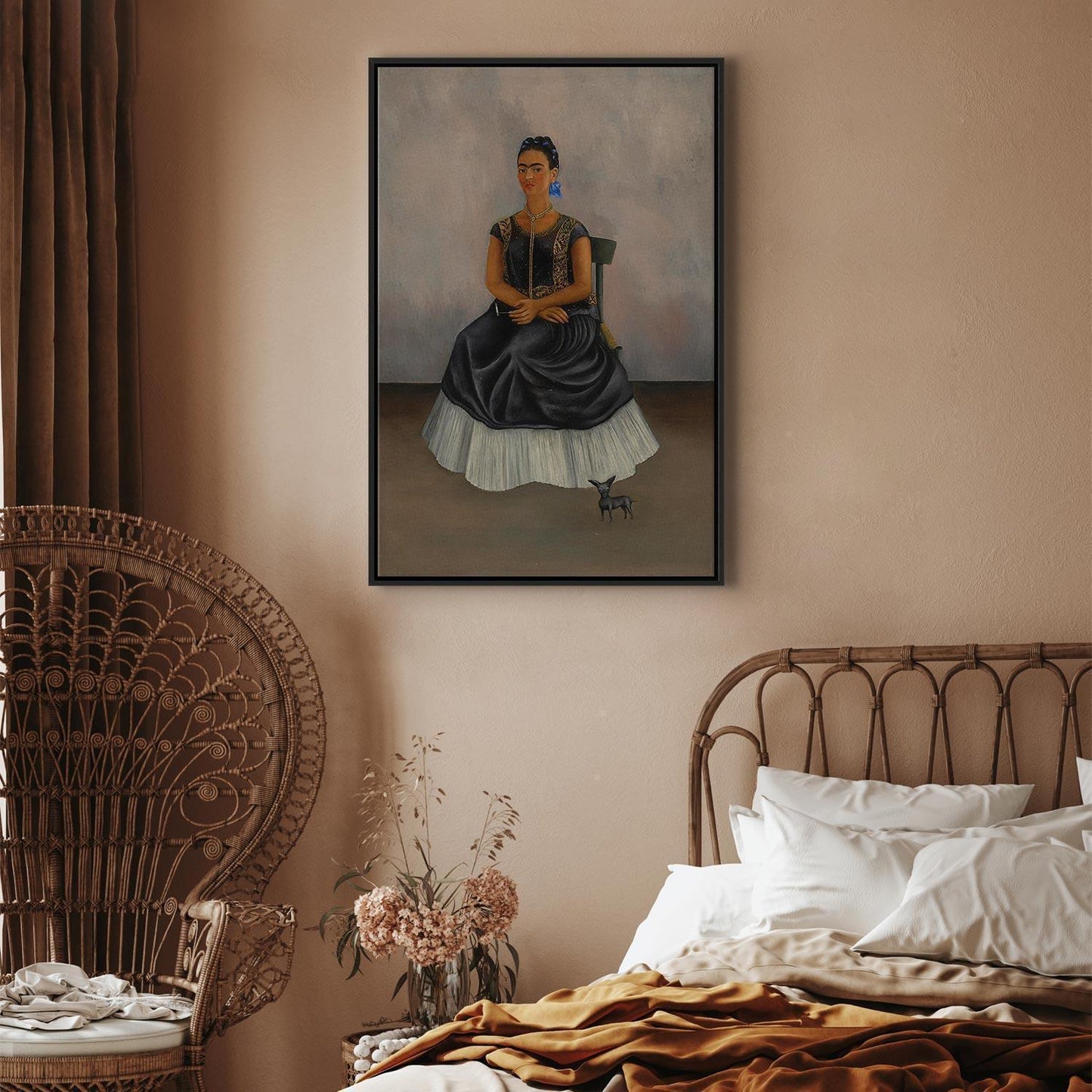 Leinwandbild - Frida Kahlo – Itzcuintli Dog with Me