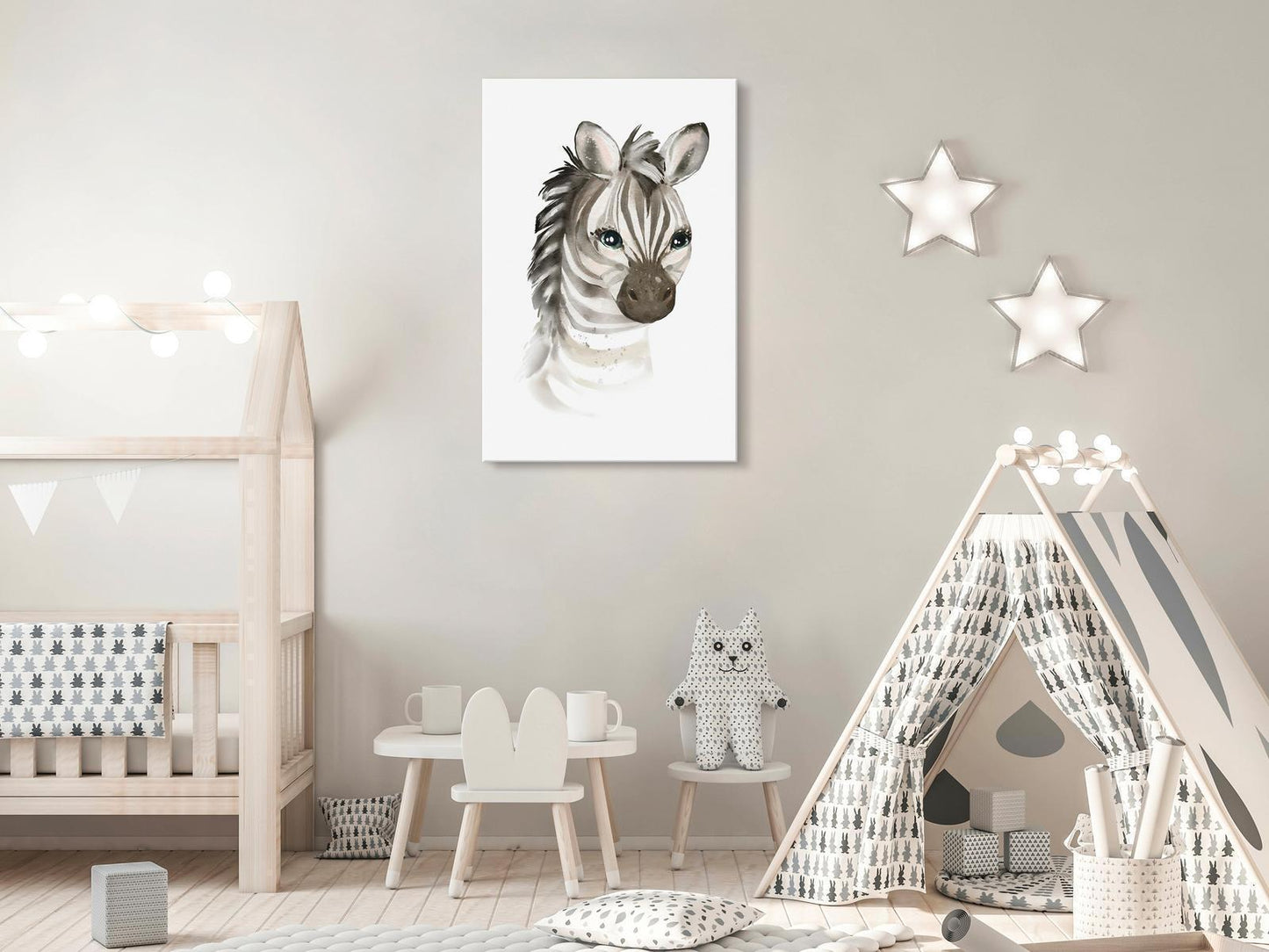 Leinwandbild - Little Zebra (1 Part) Vertical Artgeist