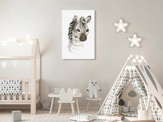 Leinwandbild - Little Zebra (1 Part) Vertical Artgeist