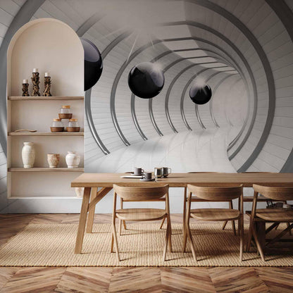 Fototapete „Futuristischer Tunnel“ – 3D-Effekt & moderne Raumtiefe