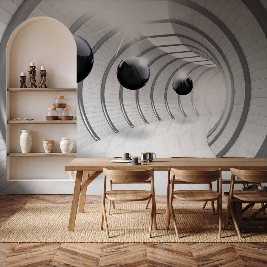 Fototapete „Futuristischer Tunnel“ – 3D-Effekt & moderne Raumtiefe
