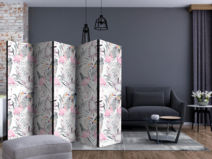 Paravent - Flamingos and Twigs II Artgeist