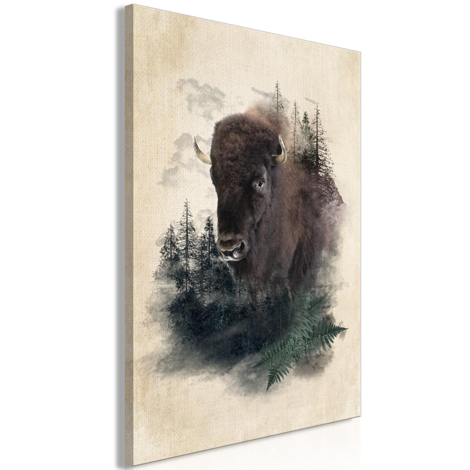 Leinwandbild - Stately Buffalo (1 Part) Vertical Artgeist