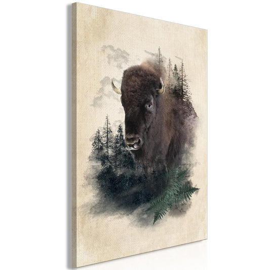 Leinwandbild - Stately Buffalo (1 Part) Vertical Artgeist
