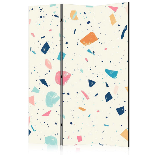 Paravent – Terrazzo-Design mit bunten Elementen