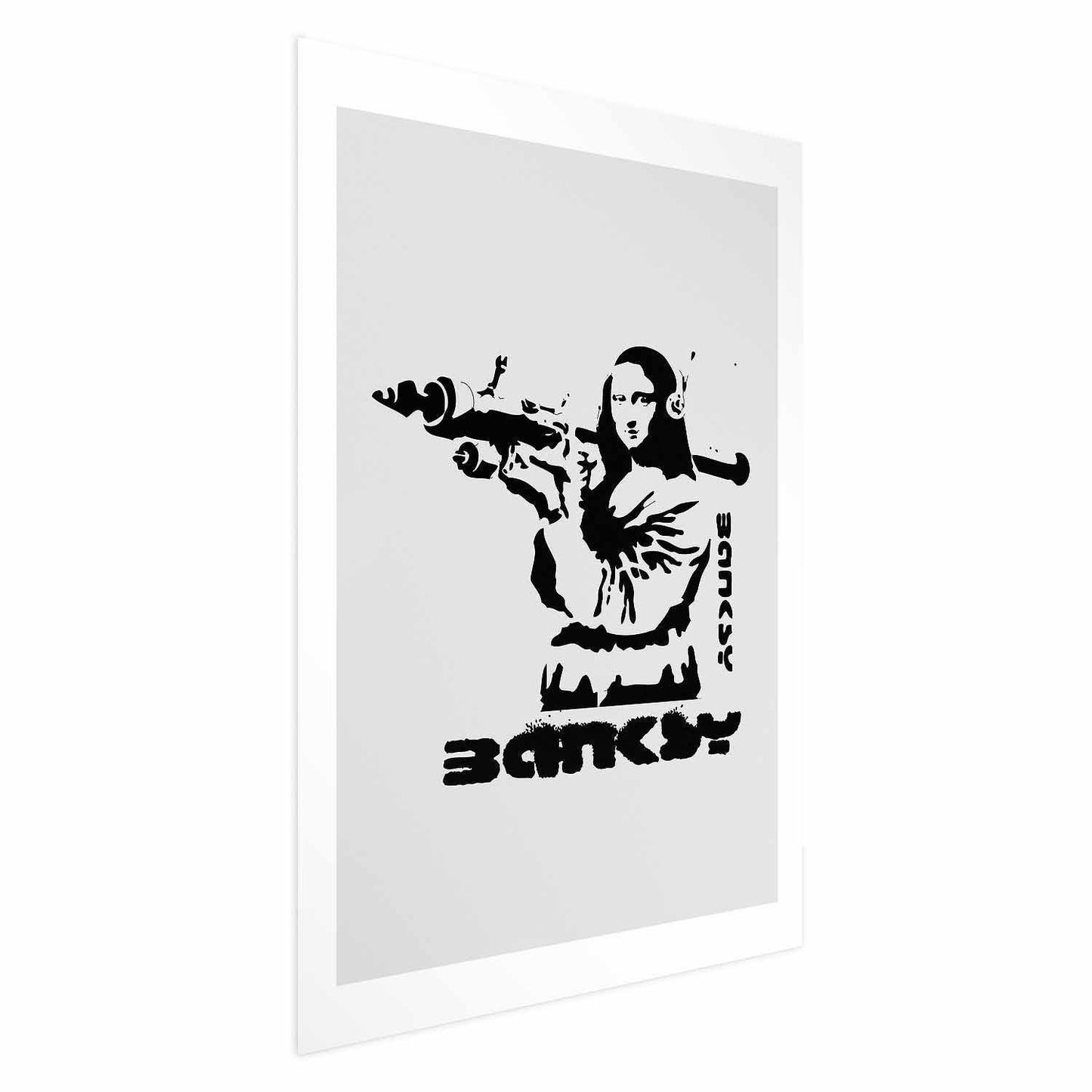 Poster - Mona Lisa with a Bazooka