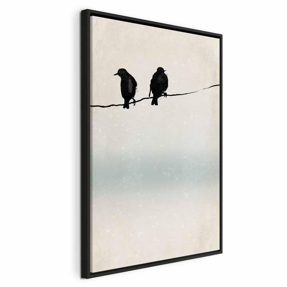 Leinwandbild - Frozen Sparrows (1 Part) Vertical