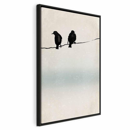 Leinwandbild - Frozen Sparrows (1 Part) Vertical