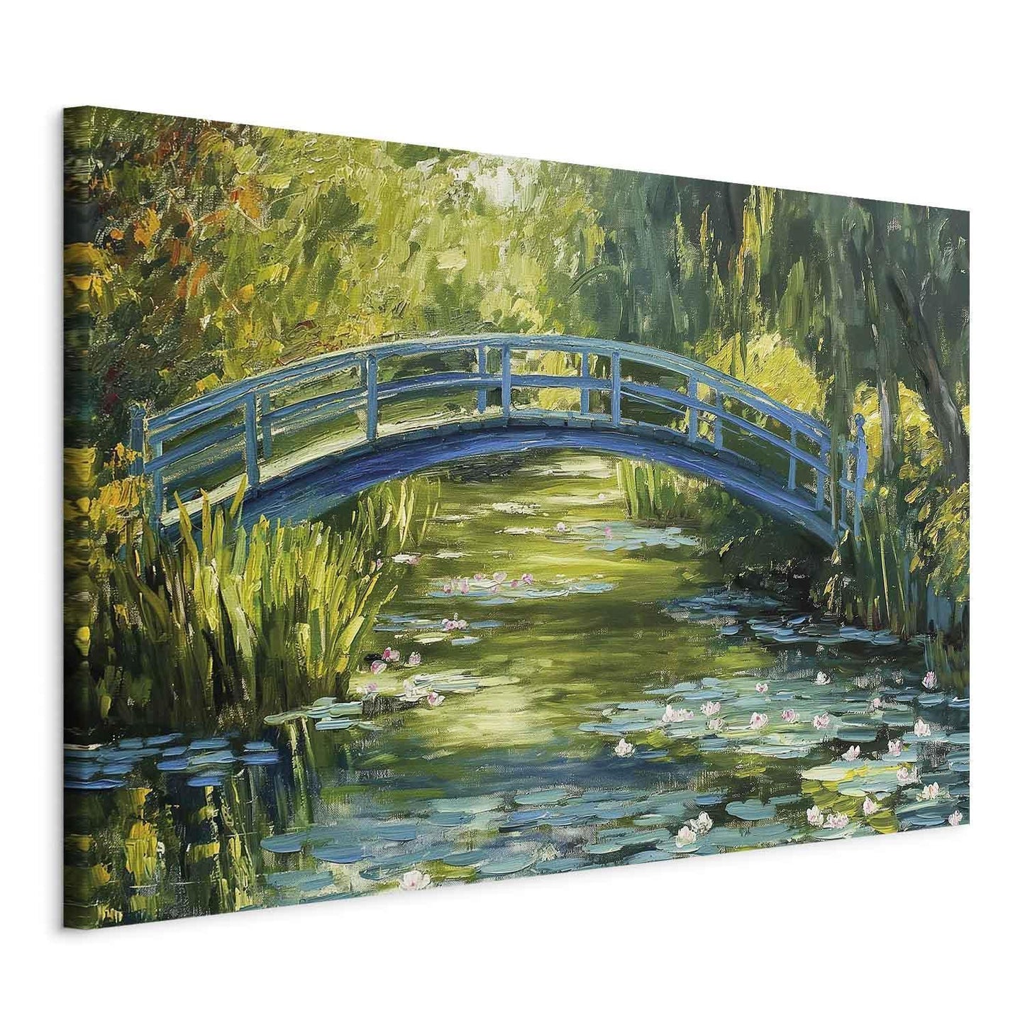 Wandbild XXL - Impressionist bridge - painting of a bridge against a picturesque background