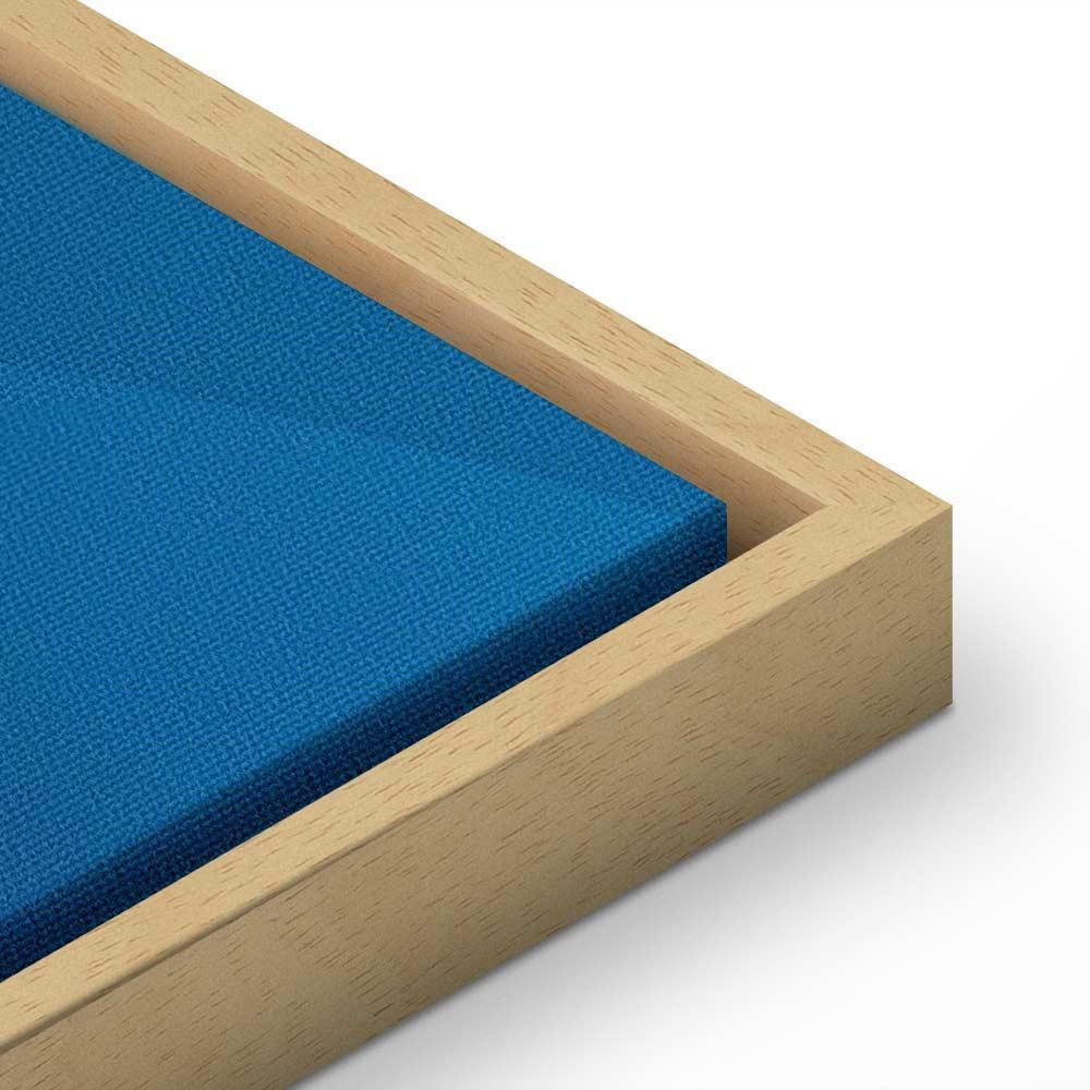 Leinwandbild - In the Shadow of Classic Blue (1-part) - Golden Circle in Abstraction