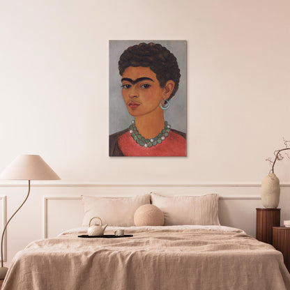 Leinwandbild - Frida Kahlo – Self-Portrait with Curly Hair