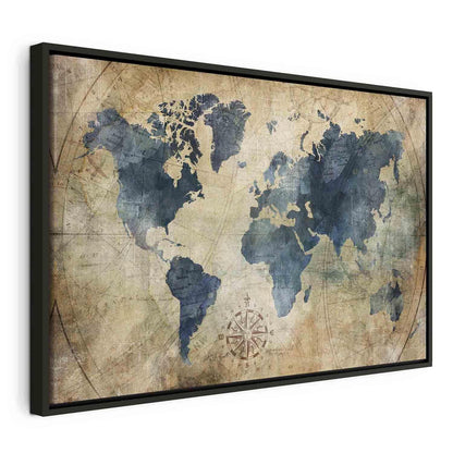 Leinwandbild - Retro Map (1 Part) Wide Artgeist