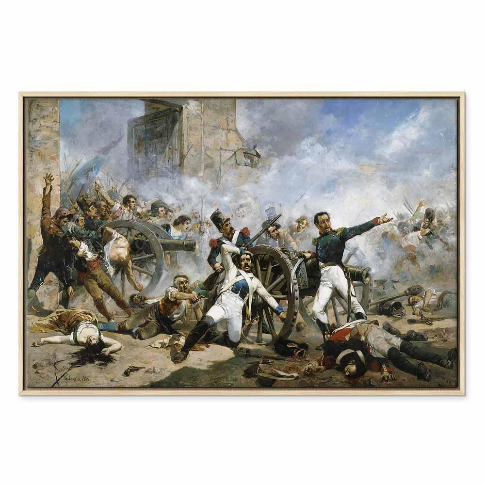Leinwandbild - Joaquín Sorolla y Bastida – The death of Pedro Velarde y Santillán during the defence of the Monteleon Artillery Barracks