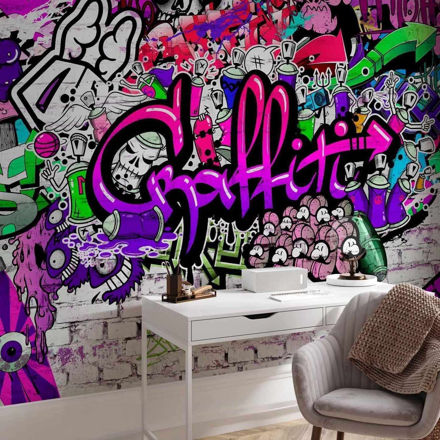 Fototapete - Purple Graffiti