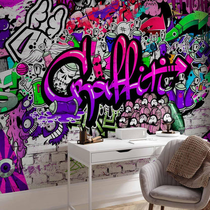 Fototapete - Purple Graffiti