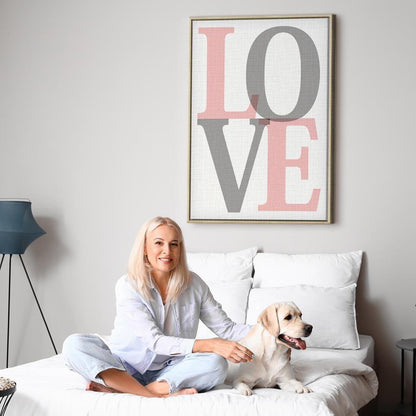 Leinwandbild - Grey Love (1 Part) Vertical