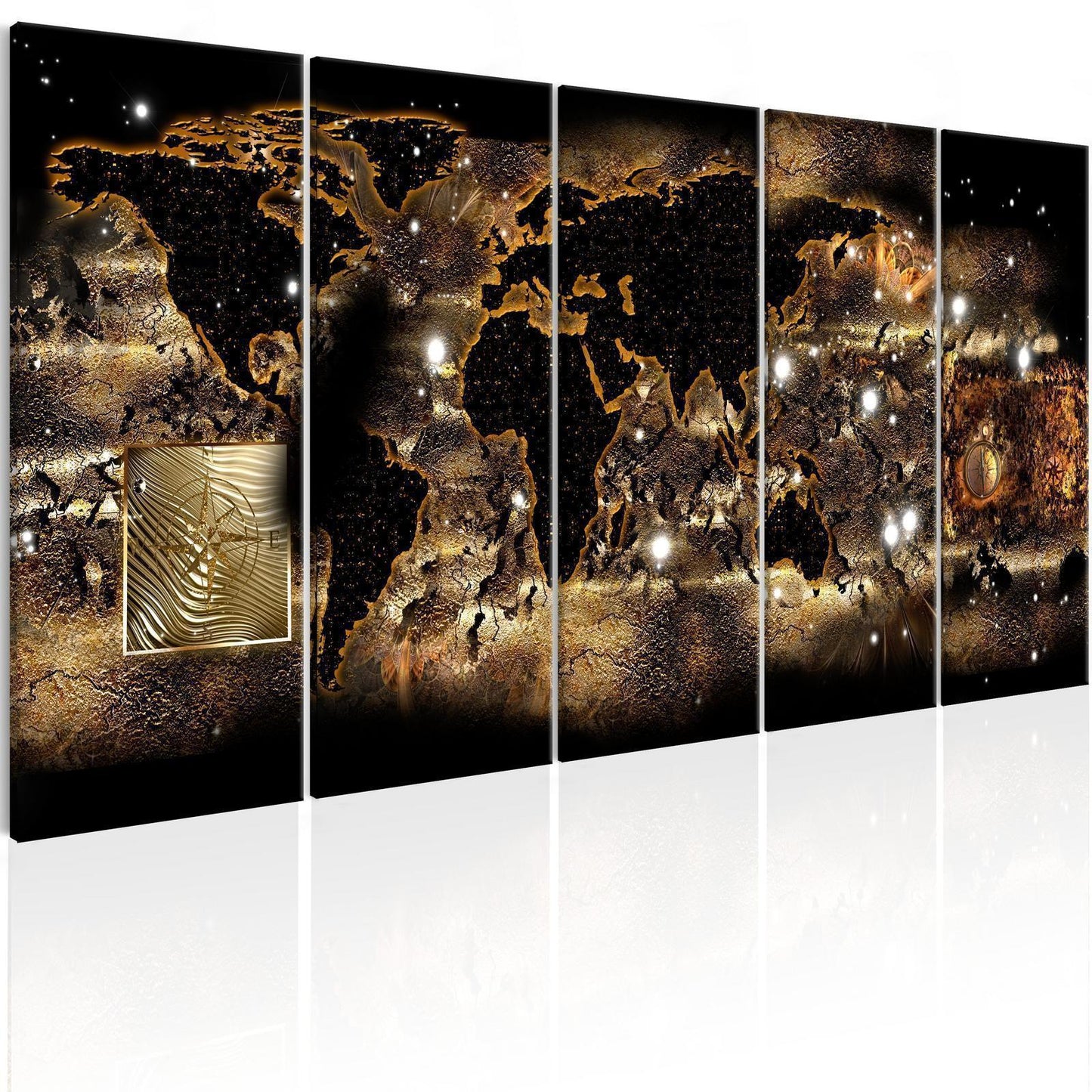 Leinwandbild - World at Night Artgeist