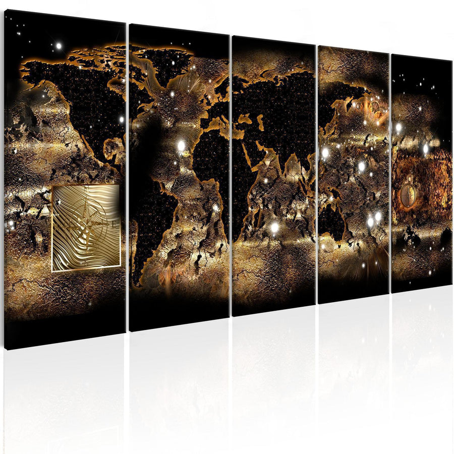 Leinwandbild - World at Night Artgeist