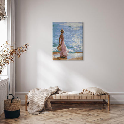 Malen nach Zahlen - Woman gazing at the sea