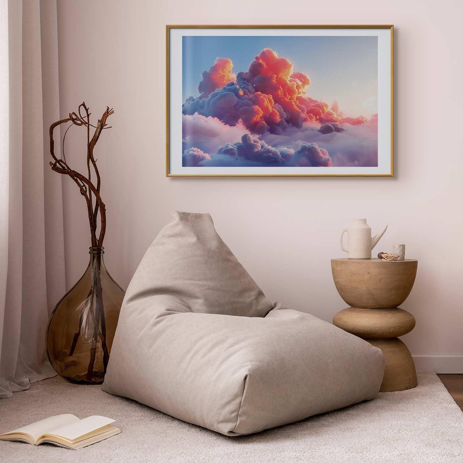 Poster - Dusk Spectacle: Clouds in Shades of Pink and Purple Artgeist