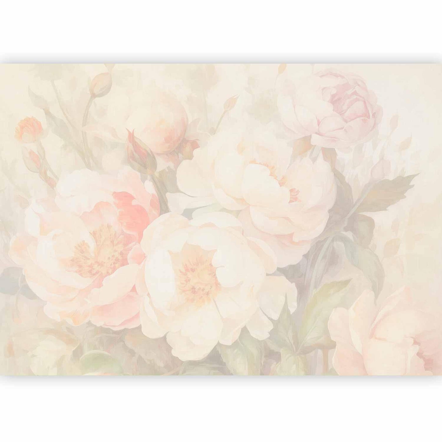 Fototapete - Peonies in the mist