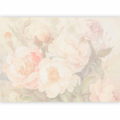 Fototapete - Peonies in the mist